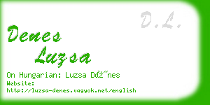 denes luzsa business card